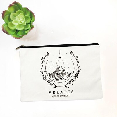 Acotar Velaris Print Women Makeup Bag Toiletry Storage Pouch