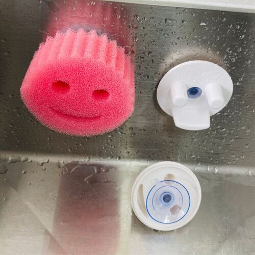 Sponge Holder Smile Sponge Bracket Storage Suction Cup Sink