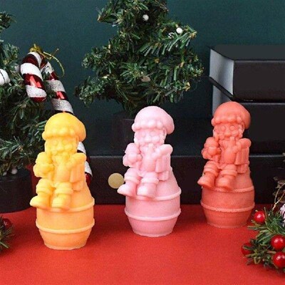 Santa Silicone Molds for Plaster Ornaments, Epoxy Resin B03D