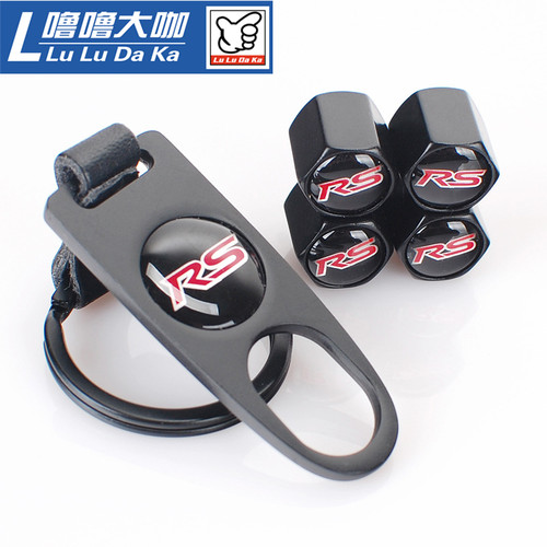 RS红标新FIT部品GK5改装合金气门嘴帽盖气门芯套 4颗带扳手