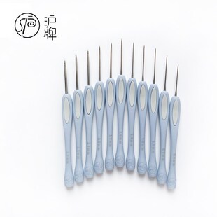 灰色柄钩针优质不锈钢手工打磨钩针手工编织工具毛线勾针 沪牌新款