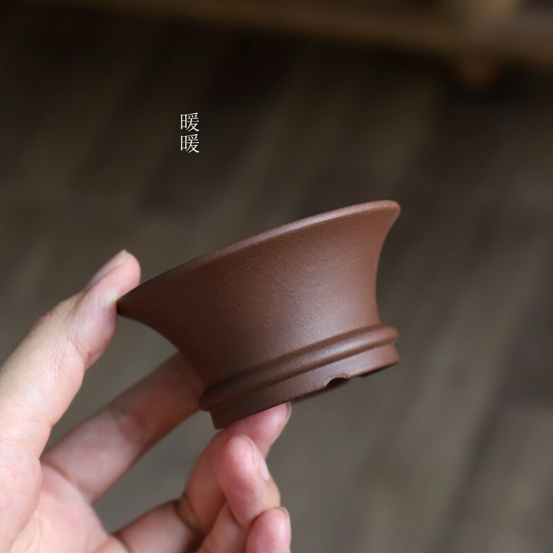 小收腰/素面小盆/紫砂微盆/微盆景盆/菖蒲盆/小多肉盆/透气紫砂