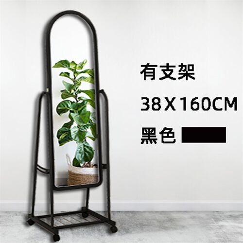 Full Length Mirror with Stand Wall-Mounted Aluminum Alloy