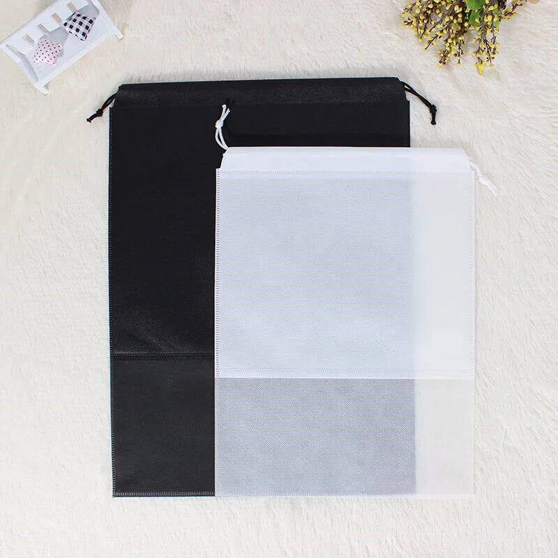 Women Men Non-Woven Fabric Drawstring Shoes Bag Pouch Portab