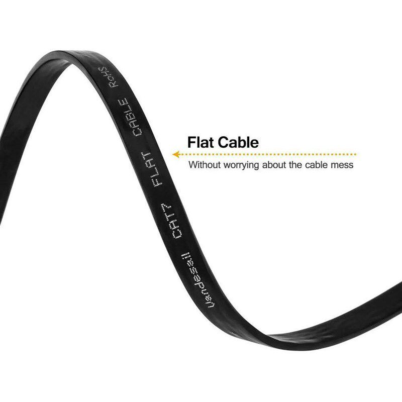 Cat 7 Shielded Ethernet RJ45 Network Cable Cat7 Flat Etherne