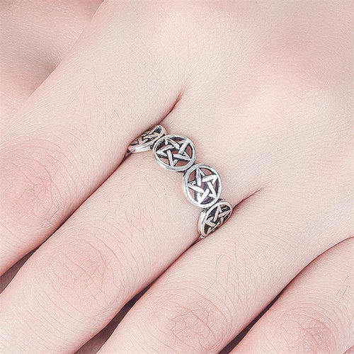 Punk Vintage Star Ring For Women Fashion Minimalist Zircon H