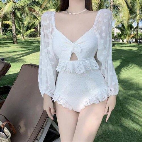 Women Swimming Suit Fashionable Swimsuits Long Sleeves