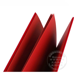 红绒烫金 婚礼签名册 商务签到本 嘉宾题名册 签名薄 会议签到本