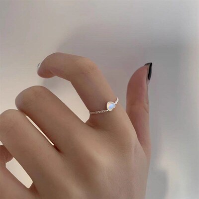 Stretchable Adjustable Chain Ring 2025 Heartshaped Japanese
