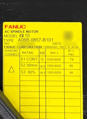 0B-0857-B101 2857-B101 B192 B100 发那科主轴马达电机