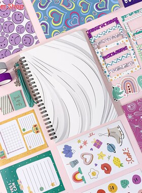 Jounary Purple Hand Ledger Scrapbooking Set Diary Gift Box