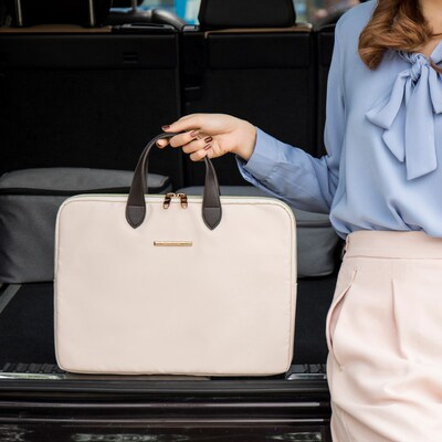 Fashionable Lightweight PU Leather Handle Computer Bag Busin