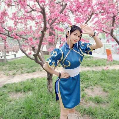 Chunli Cosplay Costume Game Character Set Bully Complete
