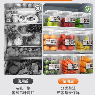 Egg storage box, refrigerator organizer, freezer freshness b