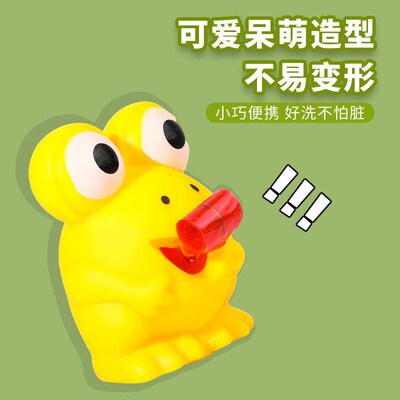 Creative Tongue-out Frog BB Whistle Sound Toy, Squeezable an