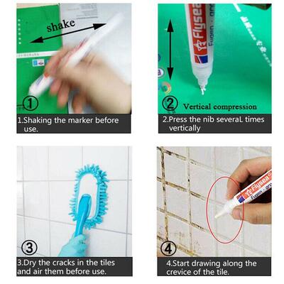 Color Pen White Tile Refill Grout Pen Tile  Repair Bathroom