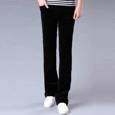 Mens micro flared pants with flared corduroy and elastic