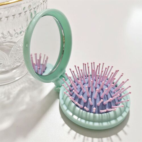 New girl powder compact portable air bag comb round hair