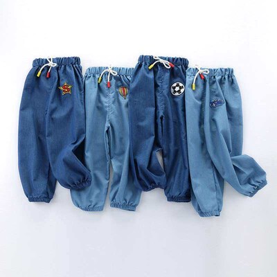 Childrens lightweight breathable denim anti-mosquito pants