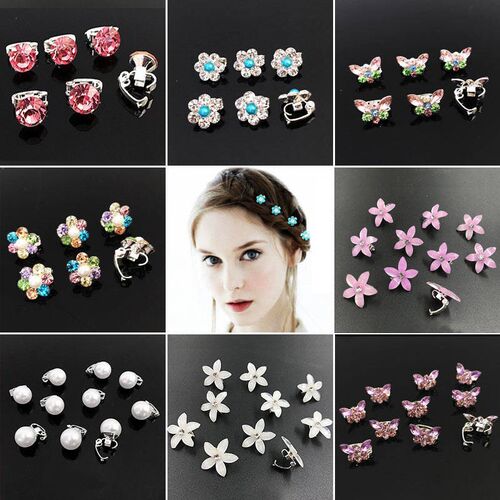 10PCS/Lot Wedding Bridal Hair Claws Girls Small Cute Crystal