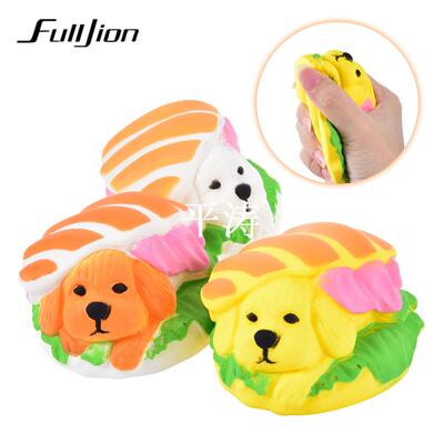 Antistress Squishy Hamburger Dog Squishe Novelty Ga