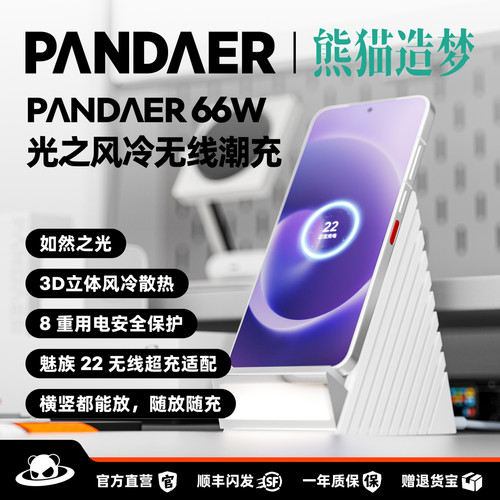 PANDAER66W立式无线快充充电器