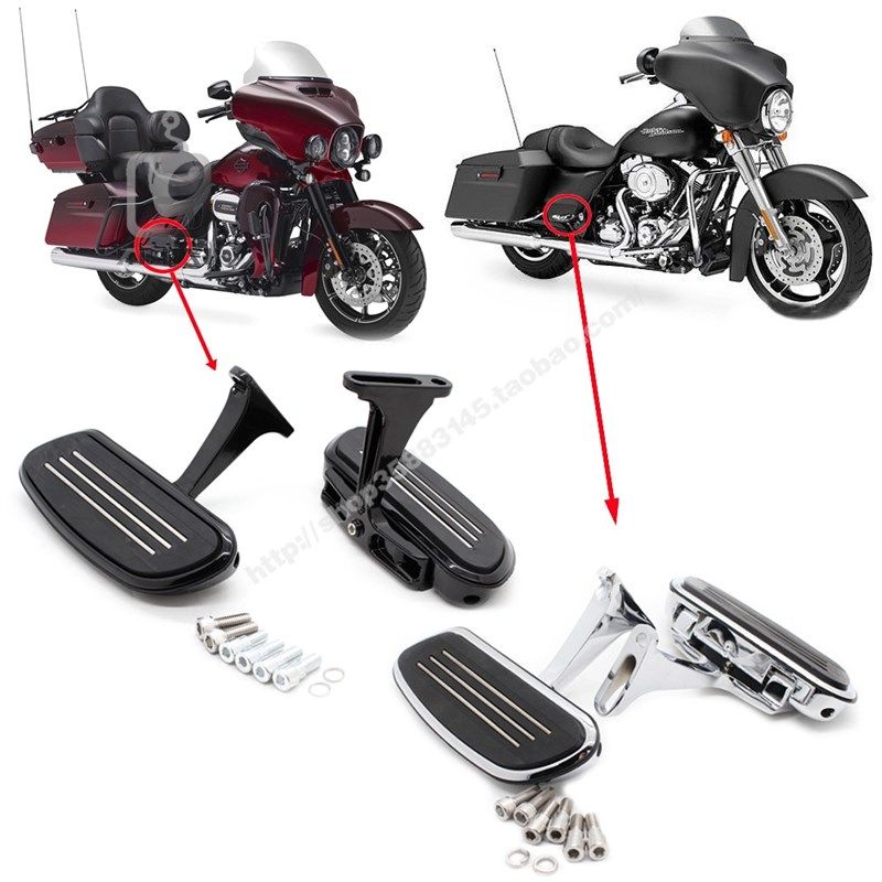 适用哈雷路王 大滑翔后脚踏总成 公路 街道 双灯滑翔乘客后脚踏板,摩托车/装备/配件,摩托车脚踏板,淘宝优惠券,粉丝福利购,淘宝优惠卷