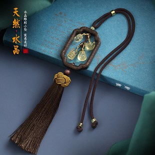 天然黄水晶貔貅汽车挂件车内吊饰男女款平安车载后视镜高档挂饰品