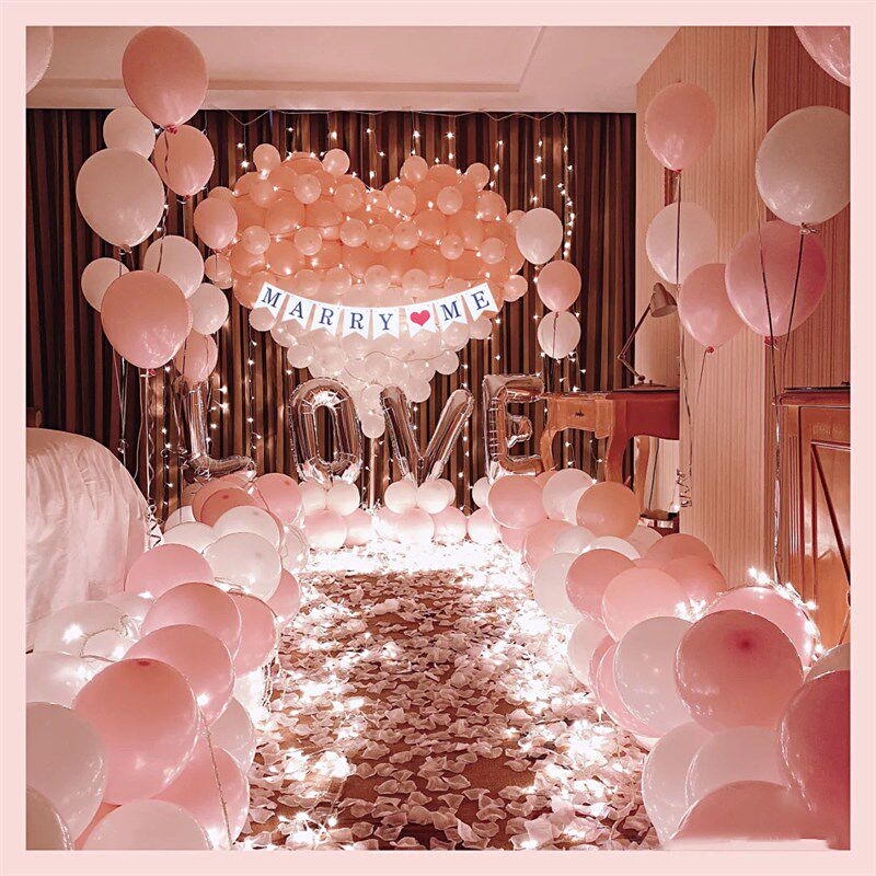 求婚道具浪漫惊喜场景布置创意表白套餐室内装饰灯月亮酒店氛围