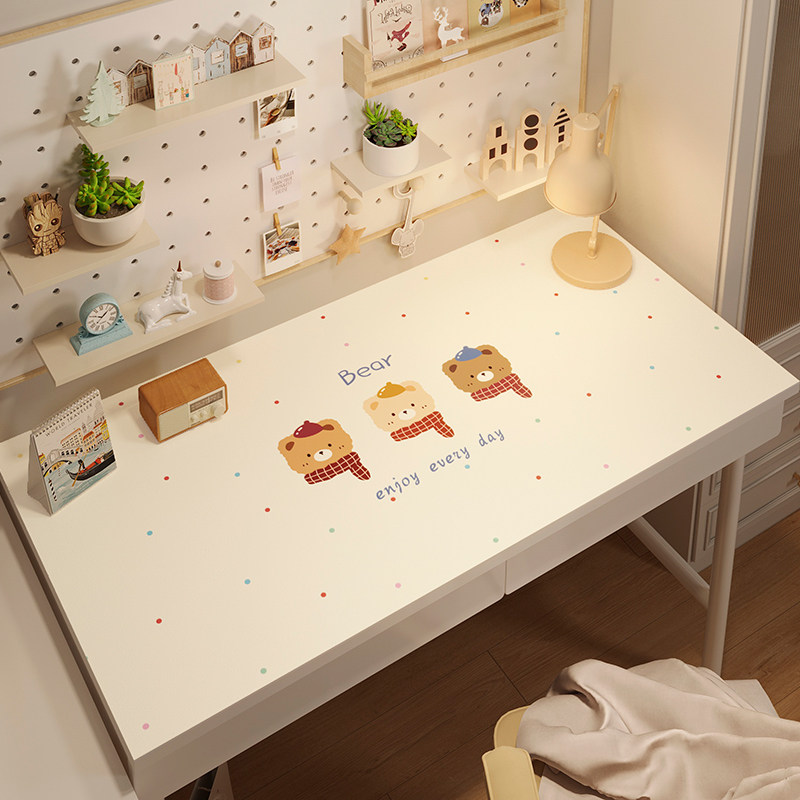 皮革书桌垫防水耐脏护眼奶油风儿童专用可裁剪写字台办公书桌垫子,居家布艺,桌布,淘宝优惠券,粉丝福利购,淘宝优惠卷