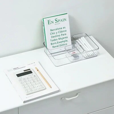 Transparent Box Storage Organizer Desk Plastic Storage Box C