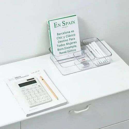 Transparent Box Storage Organizer Desk Plastic Storage Box C