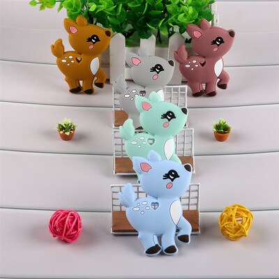 Kovict 1Pc Silicone Teether Colorful Cartoon Animal BPA Free