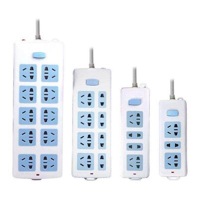 Power cord extension socket plug wire board with towing plat