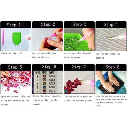DIY Diamond Painting Cross Stitch House creek Round Square r