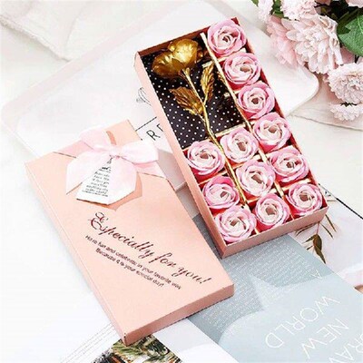 Handmade Soap Flower Gift Box DIY Artificial Scent Rose