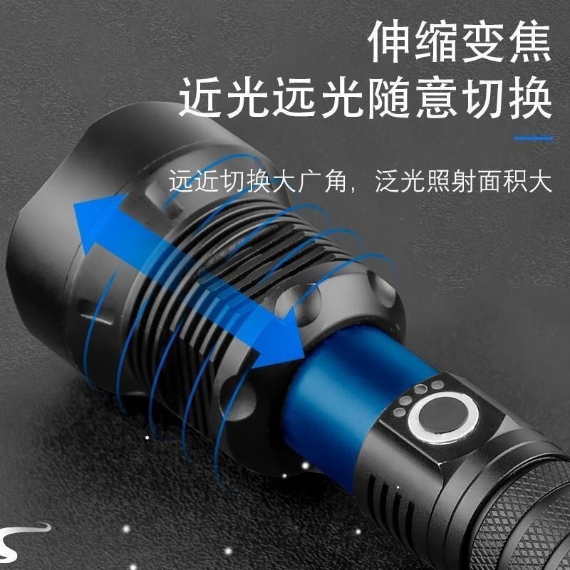 5000LM Zoomable XM-L T6 LED Flashlight Torch Light手电筒图片