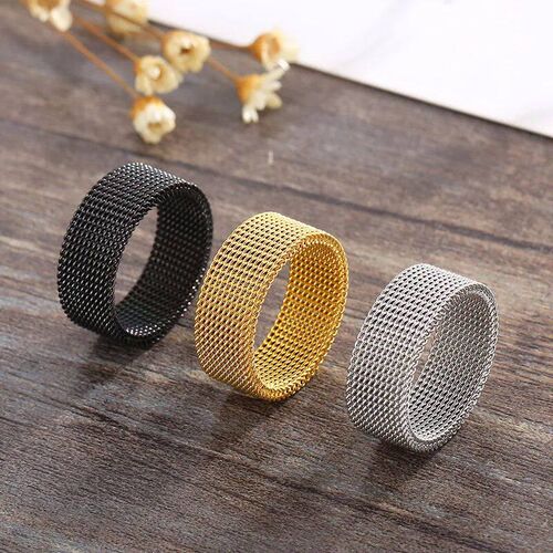 2024 New 8mm Wide Stainless Steel Rings Titanium Couple Ring