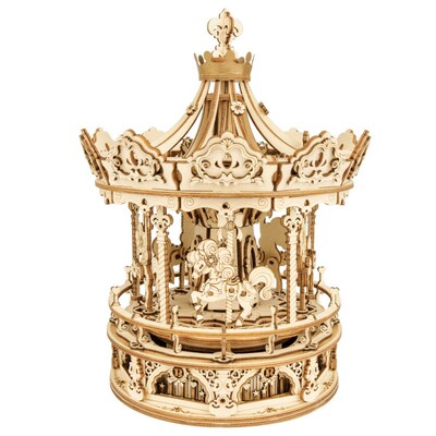 Robotime Rokr Music Box Starry Night 3D Wooden Puzzle Game A