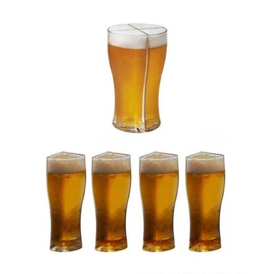 Scheidbare 4 Deel Grote Capaciteit Dikke Bier Mok Glazen Bek