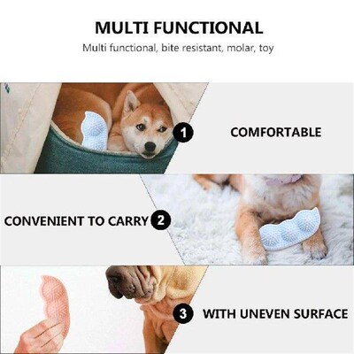2 Pcs Pet Teething Toys Blue and Interactive Chew Chewing