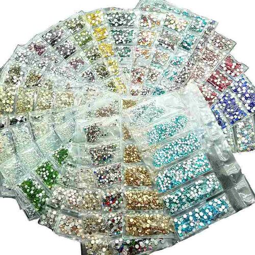 Nail Design Crystals AB 1584pcs Multi-size Glass Nail Rhines