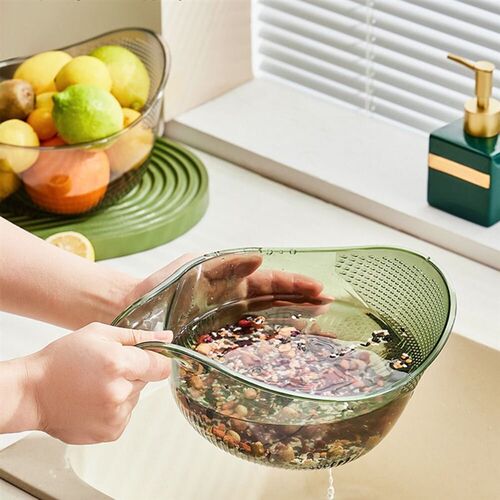 Kitchen Drainage Basket Rice Fruit Vegetable Washing Basin