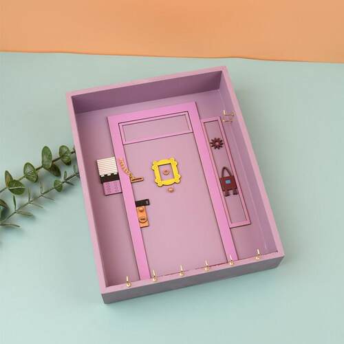 Tv Show Friend Keychain Monicas Door Frame Purple Door Hang