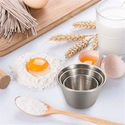 12 Pcs Individual Salsa Cups Sauce Metal Round Stainless