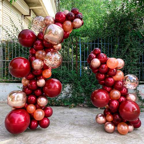 Engagement wedding wine red balloon balloon set arch birthda