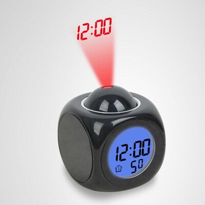 English-speaking time projection alarm clock