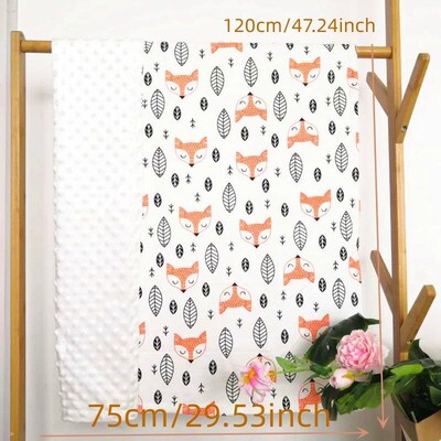 Baby Blanket Newborn Fox Lion Printed Cotton Flannel Swaddle