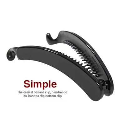11cm Black Round Banana Clip Korean Style Women Lady Scrunch