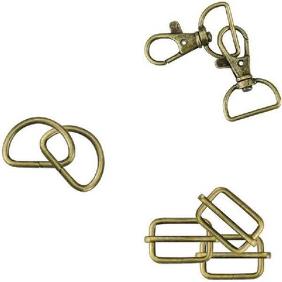 50Pieces Swivels Hook, Drings and Triglide Slide Buckles